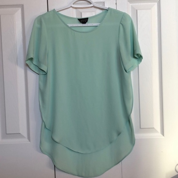 3/30$ Topshop Side Split Chiffon T-shirt - Picture 2 of 6